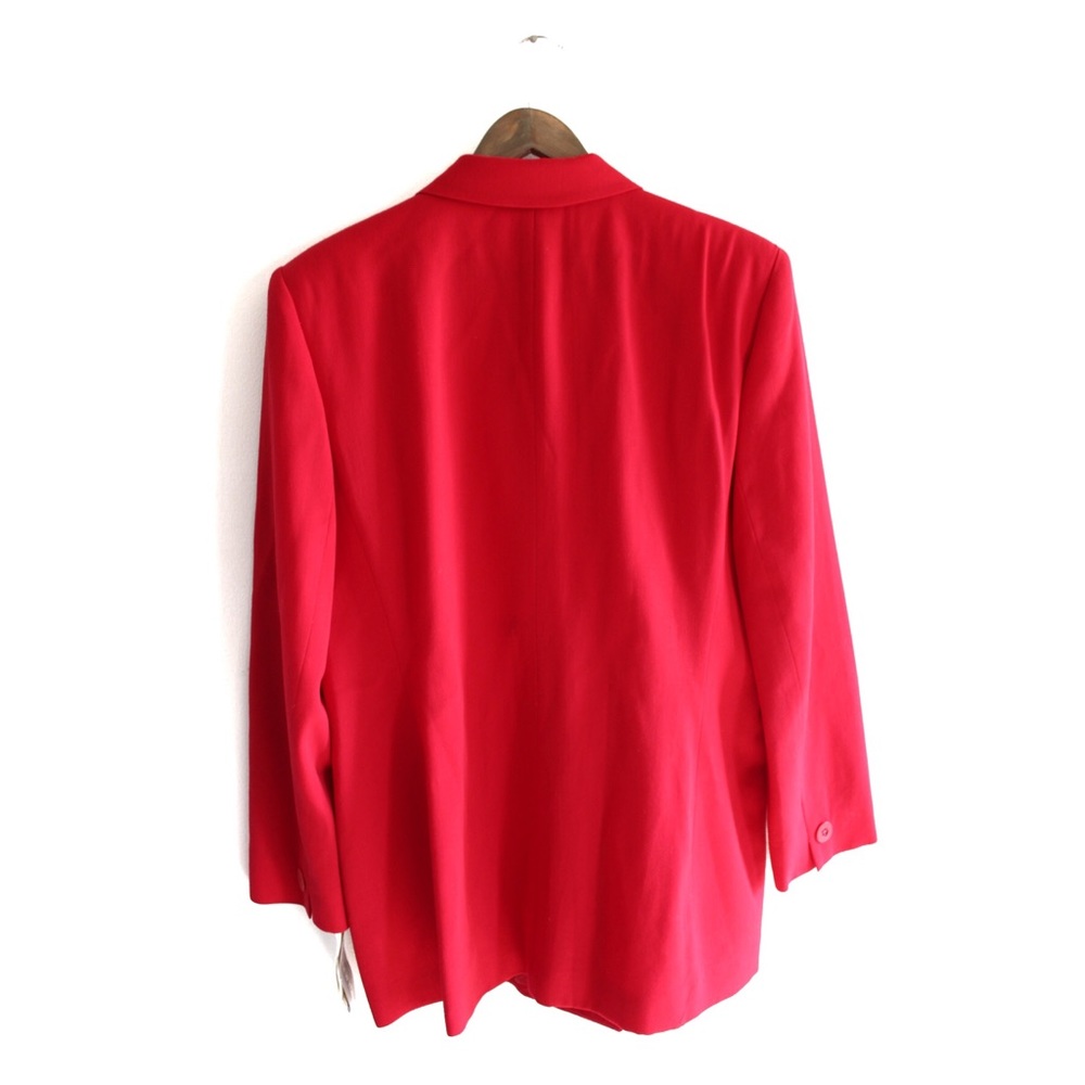 Vintage New Dead Stock Jones New York NWT Red Blazer Suit Jacket 12 - Picture 5 of 7